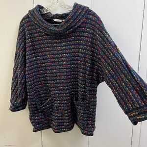 Like New Kaktus Multicolor Striped Women's Cowl Sweater